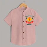 Rang-Birangi Udaan Makar Sankranti - Customized Shirt For kids With Name - PEACH - 0 - 6 Months Old (Chest 23")