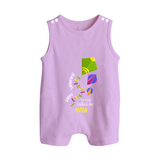 Happy Sankranti - One String Endless Joy Romper Suit for kids with Name - LILAC - 0 - 5 Months Old (Chest 18")