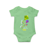 Happy Sankranti one string endless joy | Customized Romper with Name - GREEN - New Born (Chest 14")