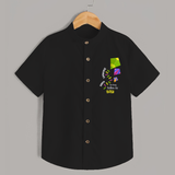 Happy Sankranti one string endless joy | Customized Shirt with Name - BLACK - 0 - 6 Months Old (Chest 23")