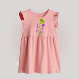 Happy Sankranti - One String Endless Joy Baby Frock for Babies with Name - BABY PINK - 0 - 3 Months Old (Chest 17")