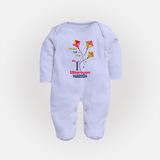 My 1st Uttarayan | Customized FullBody Suit with Name - BABY BLUE - New Born (Chest 7.5")
