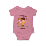 Uttarayan Ki Udaan - Khushiyon Ka Samaan - Customised Onesie  - ONION - 0 - 3 Months Old (Chest 16")