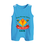 Rang - Birangi Udaan - Happy Uttarayan - Customised Romper  - ROYAL BLUE - 0 - 5 Months Old (Chest 18")