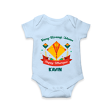 Rang - Birangi Udaan - Happy Uttarayan - Customised Onesie  - BABY BLUE - 0 - 3 Months Old (Chest 16")