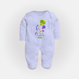 Happy Uttarayan - One String, Endless Joy - Customised Full Body Suit  - BABY BLUE - New Born (Chest 7.5")