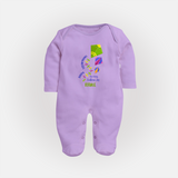 Happy Uttarayan - One String, Endless Joy - Customised Full Body Suit  - LILAC - New Born (Chest 7.5")