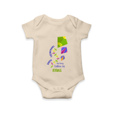 Happy Uttarayan - One String, Endless Joy - Customised Onesie  - IVORY - 0 - 3 Months Old (Chest 16")