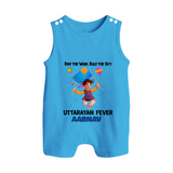 Ride The Wind, Rule The Sky, Uttarayan Fever - Adorable Customised Romper For Kids  - ROYAL BLUE - 0 - 5 Months Old (Chest 18")