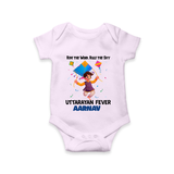 Ride The Wind, Rule The Sky, Uttarayan Fever - Adorable Customised Onesie For Kids  - LILAC - 0 - 3 Months Old (Chest 16")