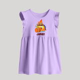 My First Lohri | Customized Baby Frock with Name - LILAC - 0 - 3 Months Old (Chest 17")