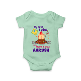 My First Lohri| Custom Romper with Name - MINT GREEN - New Born (Chest 14")