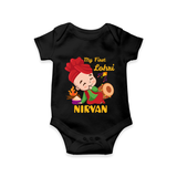 My First Lohri| Customized Romper  - BLACK - New Born (Chest 14")