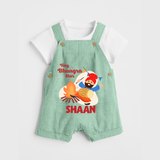 Tiny bhangra star | Personalised Dungaree with Name - MINT GREEN - 0 - 5 Months Old (Chest 18")