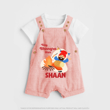 Tiny bhangra star | Personalised Dungaree with Name - PEACH - 0 - 5 Months Old (Chest 18")