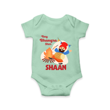 Tiny bhangra star | Personalised Romper with Name - MINT GREEN - New Born (Chest 14")