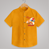 Tiny bhangra star | Personalised Shirt with Name - CHROME YELLOW - 0 - 6 Months Old (Chest 23")