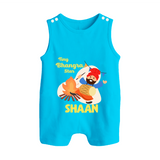 Tiny bhangra star | Personalised Romper Suit with Name - SKY BLUE - 0 - 5 Months Old (Chest 18")