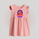 Mini Lohri Rocker | Personalised Baby Frock with Name - BABY PINK - 0 - 3 Months Old (Chest 17")