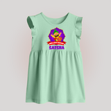 Mini Lohri Rocker | Personalised Baby Frock with Name - MINT GREEN - 0 - 3 Months Old (Chest 17")