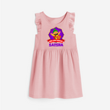 Mini Lohri Rocker | Personalised Frock with Name - BABY PINK - 1 - 2 Years Old (Chest 22" , Full Length 22")