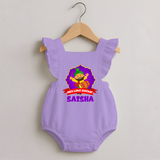 Mini Lohri Rocker | Personalised Romper Frock with Name - LILAC - 0 - 3 Months Old (Chest 19")