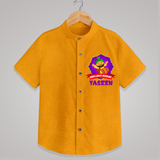 Mini Lohri Rocker | Personalised Shirt with Name - CHROME YELLOW - 0 - 6 Months Old (Chest 23")
