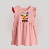Cutest spark Lohri | Personalised Baby Frock  with Name - BABY PINK - 0 - 3 Months Old (Chest 17")