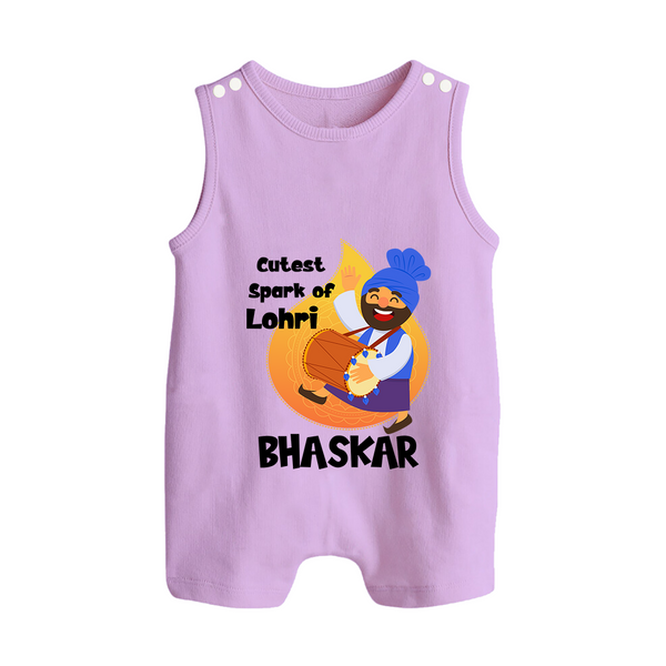 Cutest spark Lohri | Personalised Romper Suit  with Name - LILAC - 0 - 5 Months Old (Chest 18")