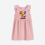 Cutest spark Lohri | Personalised Frock  with Name - BABY PINK - 1 - 2 Years Old (Chest 22" , Full Length 22")