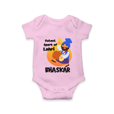 Cutest spark Lohri | Personalised Romper  with Name - BABY PINK - New Born (Chest 14")