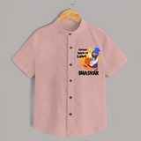 Cutest spark Lohri | Personalised Shirt  with Name - PEACH - 0 - 6 Months Old (Chest 23")