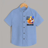 Cutest spark Lohri | Personalised Shirt  with Name - SKY BLUE - 0 - 6 Months Old (Chest 23")