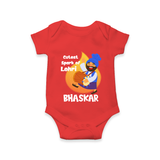 Cutest spark Lohri | Personalised Romper  with Name - RED - New Born (Chest 14")