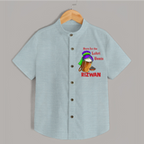 Born for the Lohri Beats | Personalised Shirt  with Name - ARCTIC BLUE - 0 - 6 Months Old (Chest 23")