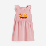 Happy Lohri | Customized Frock  with Name - BABY PINK - 1 - 2 Years Old (Chest 22" , Full Length 22")