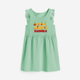 Happy Lohri | Customized Frock  with Name - MINT GREEN - 1 - 2 Years Old (Chest 22" , Full Length 22")