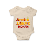 Happy Lohri | Customized Romper  with Name - IVORY - New Born (Chest 14")