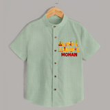 Happy Lohri | Customized Shirt  with Name - MINT GREEN - 0 - 6 Months Old (Chest 23")