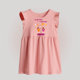 Sky  Mein rang dil Mein Dhoom | Customized Baby Frock with Name - BABY PINK - 0 - 3 Months Old (Chest 17")