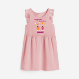 Sky  Mein rang dil Mein Dhoom | Customized Frock with Name - BABY PINK - 1 - 2 Years Old (Chest 22" , Full Length 22")
