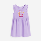 Sky  Mein rang dil Mein Dhoom | Customized Frock with Name - LILAC - 1 - 2 Years Old (Chest 22" , Full Length 22")