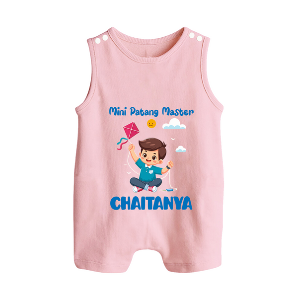 Mini Patang | Personalised Romper suit with Name - BABY PINK - 0 - 5 Months Old (Chest 18")