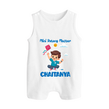 Mini Patang | Personalised Romper suit with Name - WHITE - 0 - 5 Months Old (Chest 18")