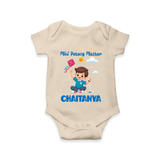 Mini Patang | Personalised Romper with Name - IVORY - New Born (Chest 14")