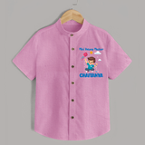 Mini Patang | Personalised Shirt with Name - BABY PINK - 0 - 6 Months Old (Chest 23")