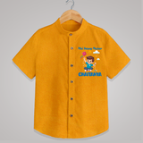 Mini Patang | Personalised Shirt with Name - CHROME YELLOW - 0 - 6 Months Old (Chest 23")