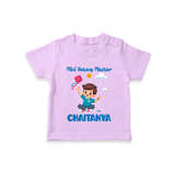 Mini Patang | Personalised T-Shirt with Name - LILAC - 0-5 Months Old (Chest 17")