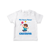 Mini Patang | Personalised T-Shirt with Name - WHITE - 0-5 Months Old (Chest 17")