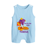 Kai Po Che Cutie | Customized Romper suit with Name - BABY BLUE - 0 - 5 Months Old (Chest 18")